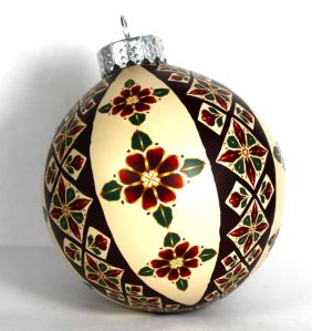 polymer clay patchwork cane ornament